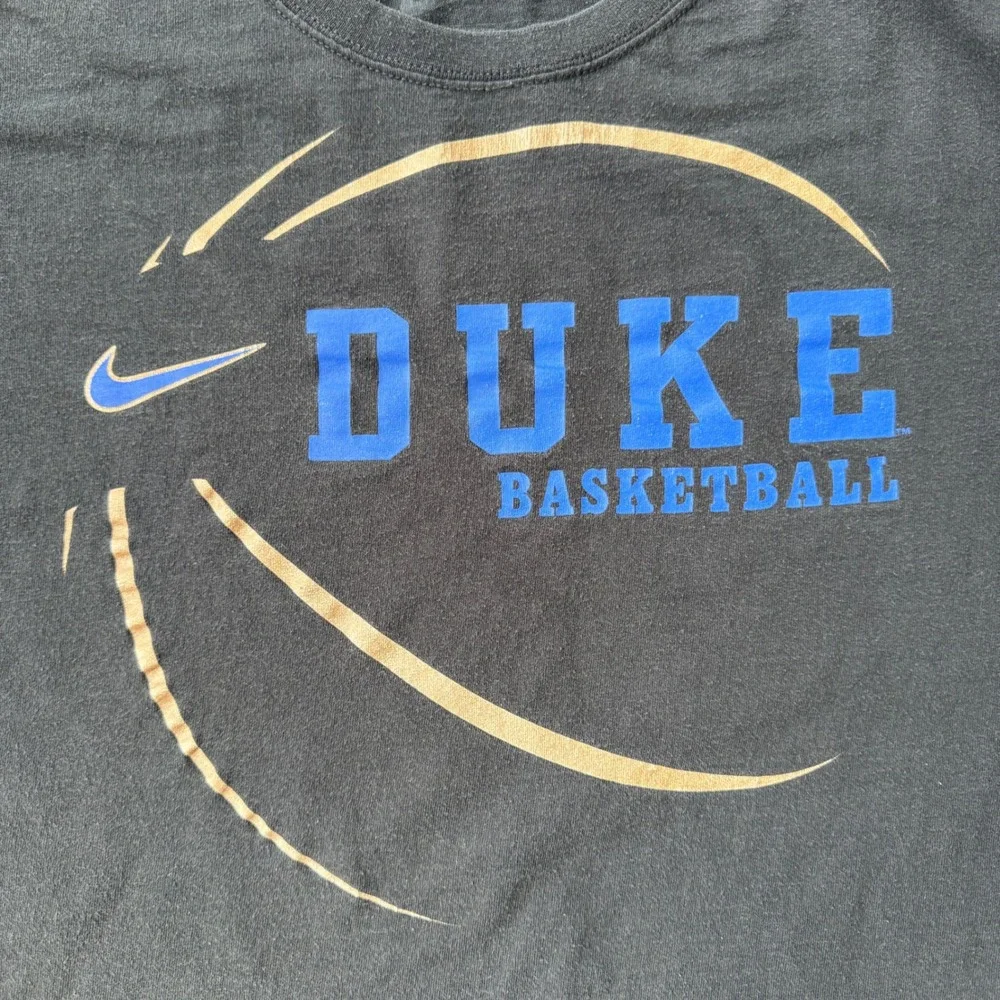 Nike Elite Duke Blue Devils Basketball T-Shirt Mens Medium Black‎ Loose Fit Tee